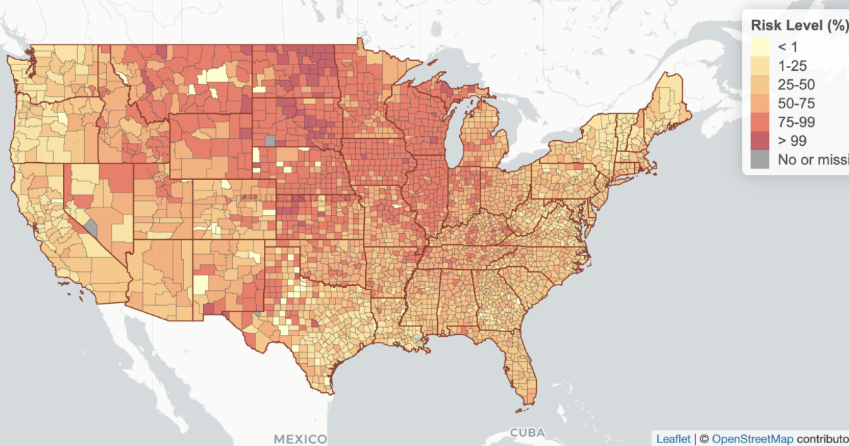 What's the COVID risk in your area? CDC maps leave some people confused :  Shots - Health News : NPR