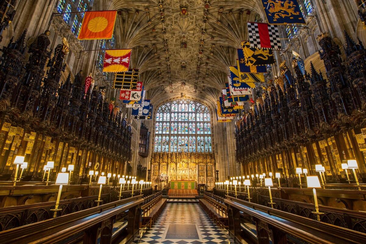 A general view of St. George's Chapel at Windsor Castle.