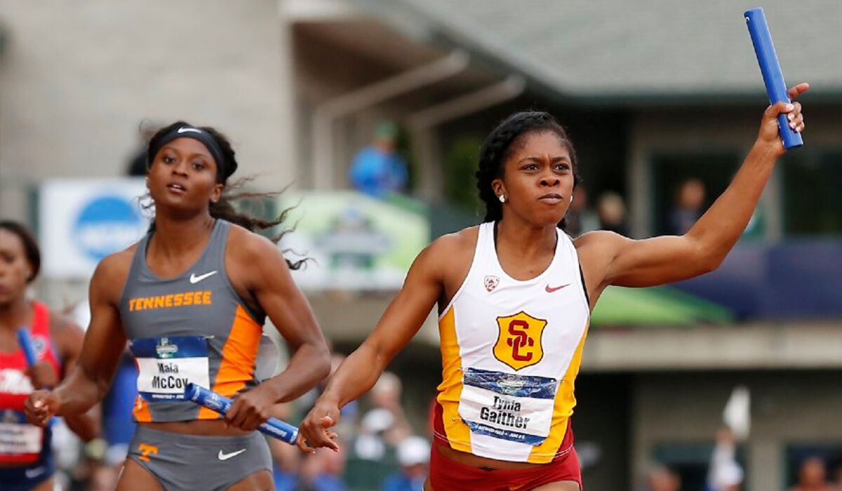 USC sprinter Tynia Gaither qualifies for three NCAA finals - Los ...