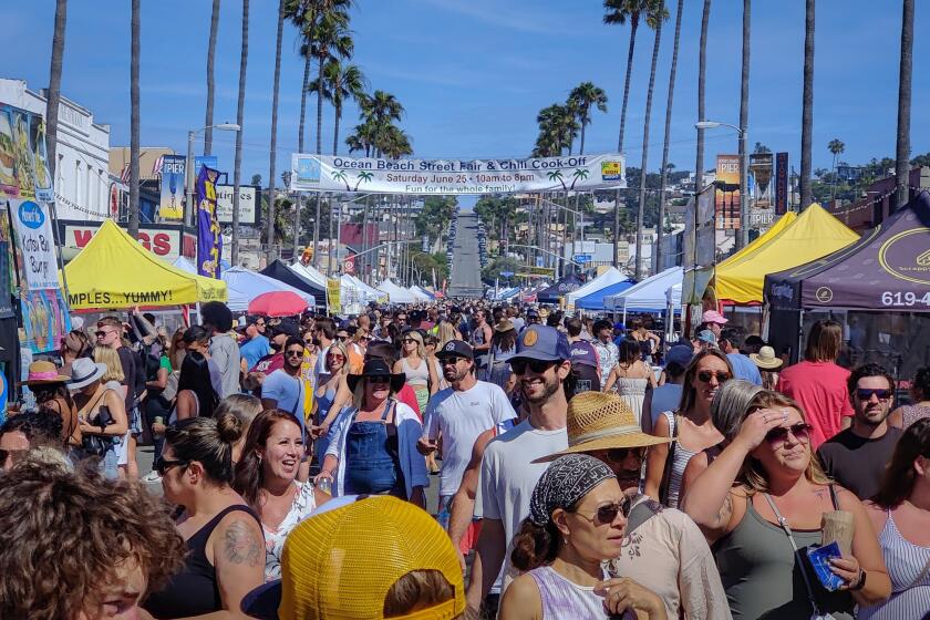 Visitors flocked to Ocean Beach last year for the OB Street Fair & Chili Cook-Off Festival. 