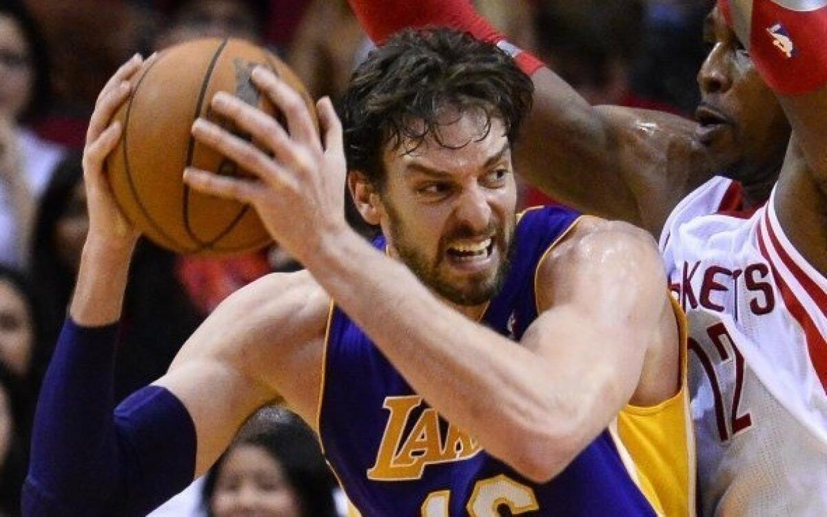 Pau Gasol, a four-time NBA All-Star, won two titles over the course of seven seasons with the Lakers.