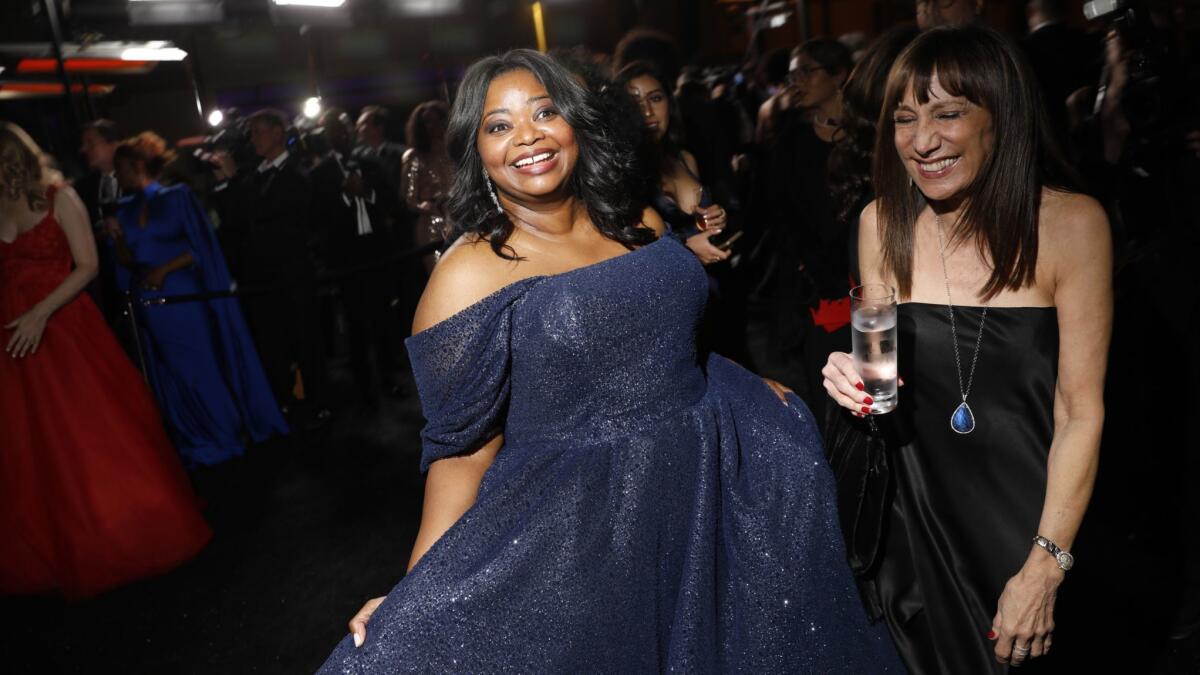Octavia Spencer, left, was an executive producer of best picture winner "Green Book."