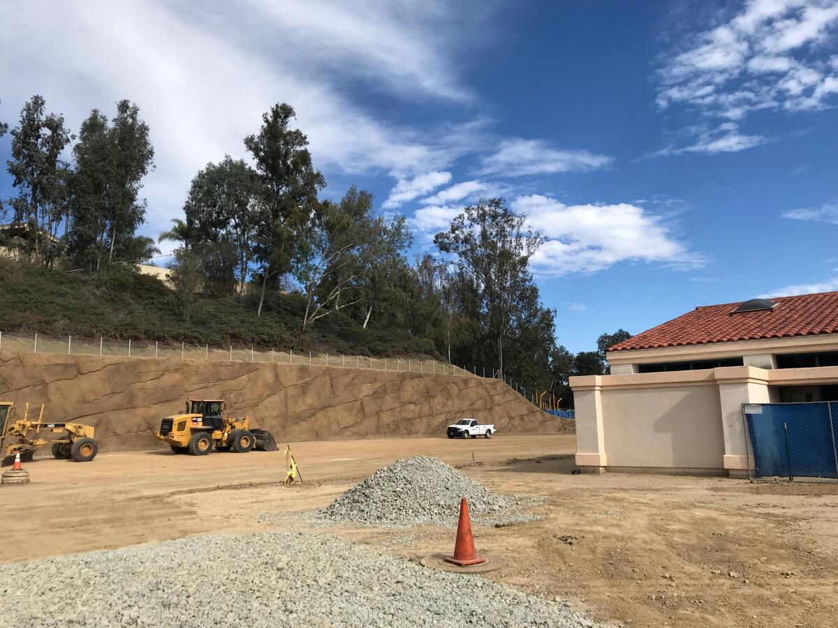 Ongoing construction at Solana Santa Fe School.