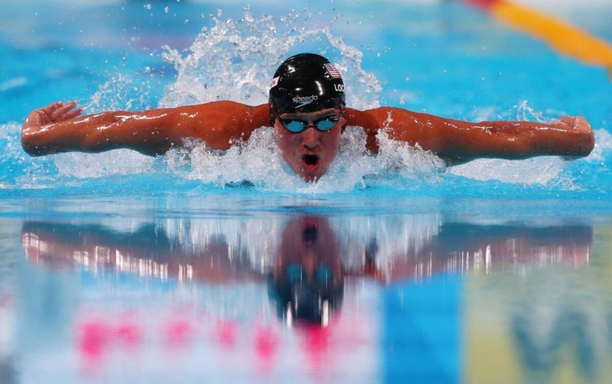 Ryan Lochte, shown here on Saturday during the Swimming Men's Butterfly 100m Final at the FINA World Championships in Barcelona, Spain, will celebrate his swimming victories and his birthday at a pool party in Las Vegas.