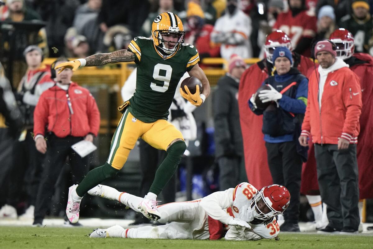 Packers' Christian Watson out Monday night against Giants with hamstring  injury - The San Diego Union-Tribune
