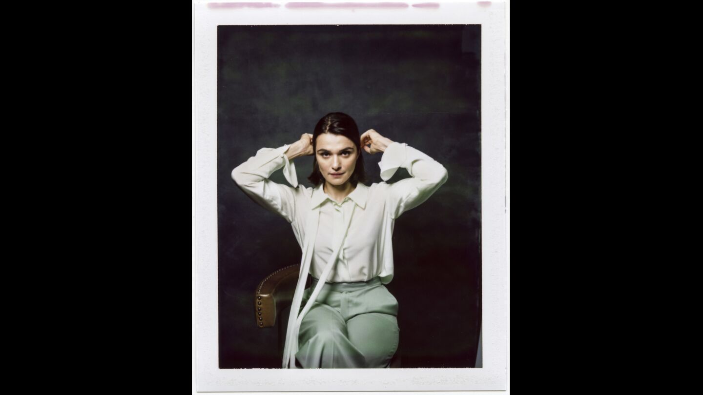 An instant print portrait of actress Rachel Weisz, from the film "Disobedience.”