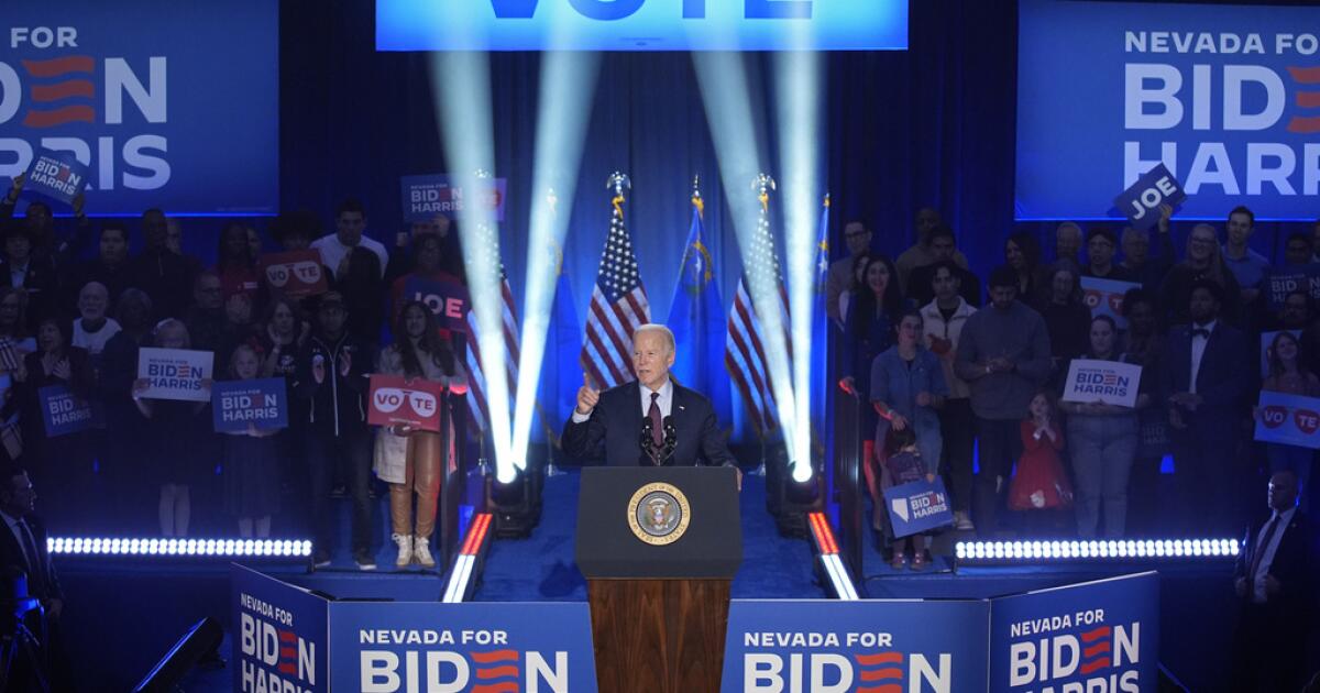 Joe Biden Warns of ‘Nightmare’ Second Trump Presidency in Nevada Campaign Speech