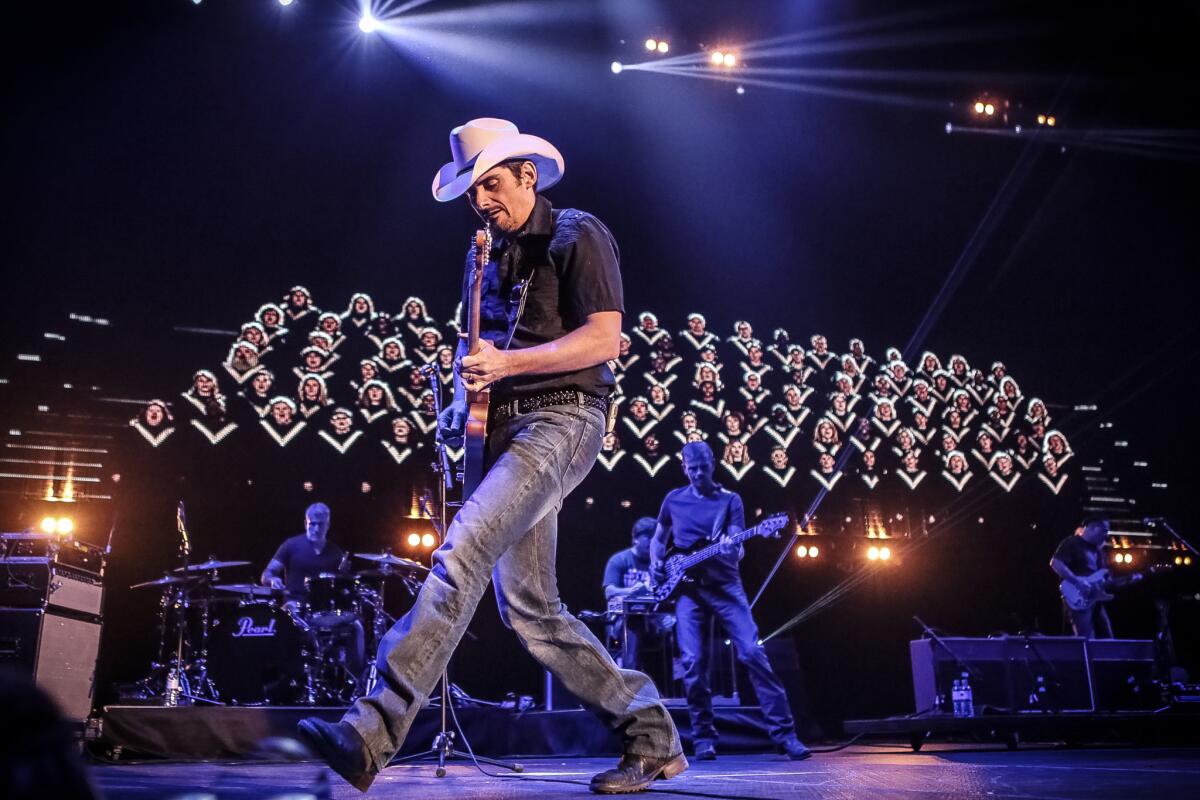 Brad Paisley has seen his London crowds grow. They may not go four-wheeling in Britain, he says, “but I found out they … like hearing about it.”
