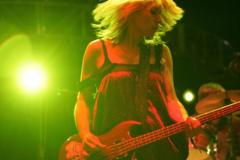 Kim Gordon performing at the Coachella Valley Music and Arts Festival in 2007.
