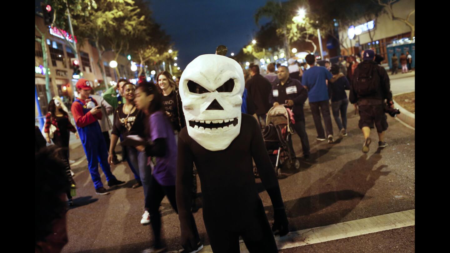 The annual West Hollywood Halloween Carnaval drew thousands to Santa Monica Boulevard, many in costume, to celebrate.