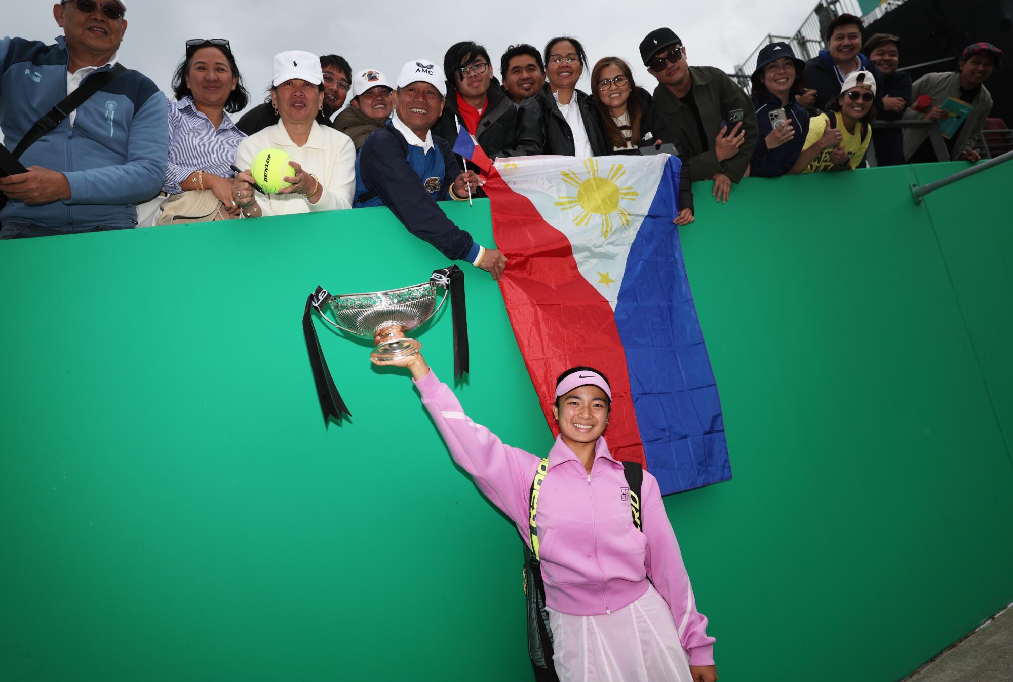 Filipino fans flock to support rising tennis star Alexandra Eala - Los Angeles Times