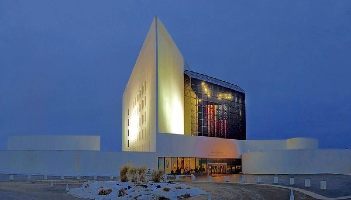 The John F. Kennedy Presidential Library and Museum, designed by I.M. Pei, is on Boston Harbor.