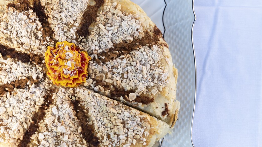 Chicken Bastilla, prepared by apprentice Abdu, is a Moroccan spiced meat pie in phyllo dough.