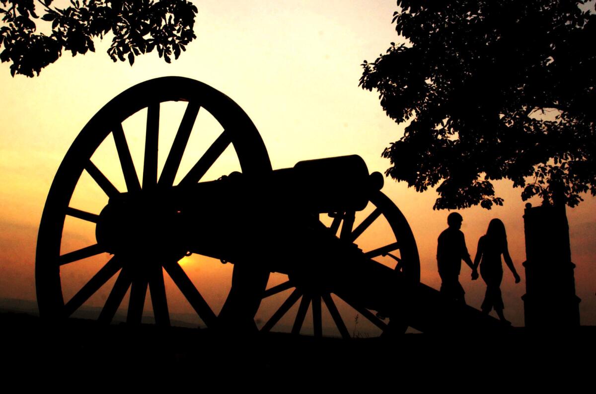Cannons dot the fields of Gettysburg, Pa., where visitors during the Fourth of July weekend can see more than two dozen pieces of artillery in action.