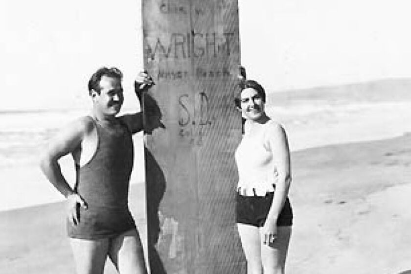 Charles Wright and Faye Baird in Mission Beach