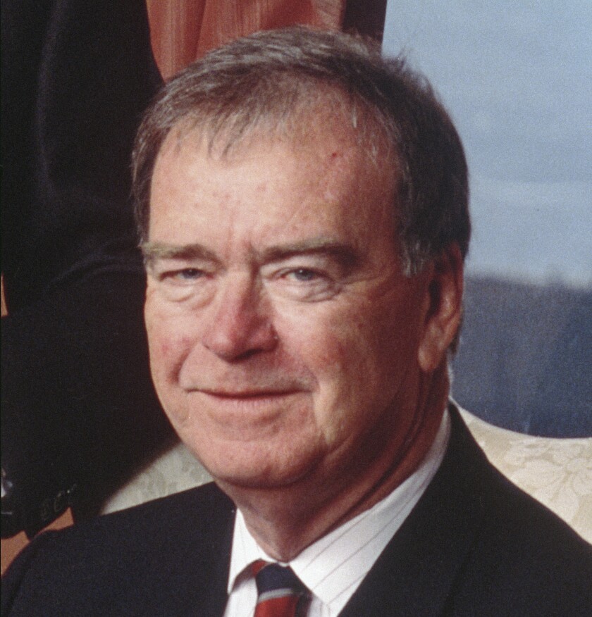 FILE - This undated image shows former chairman of The Associated Press Frank A. Daniels. Daniels Jr. has died at 90. His son says he died Thursday, June 30, 2022. In addition to his service on the board of directors of the not-for-profit news cooperative, Daniels shepherded The News & Observer of Raleigh through an era of political and economic transformation in the New South. (AP Photo/File)