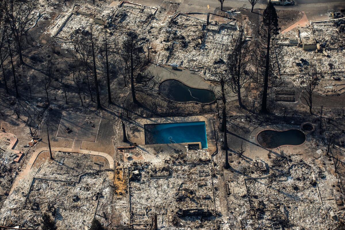 Much of the Coffey Park neighborhood of Santa Rosa was destroyed by wildfire in October.