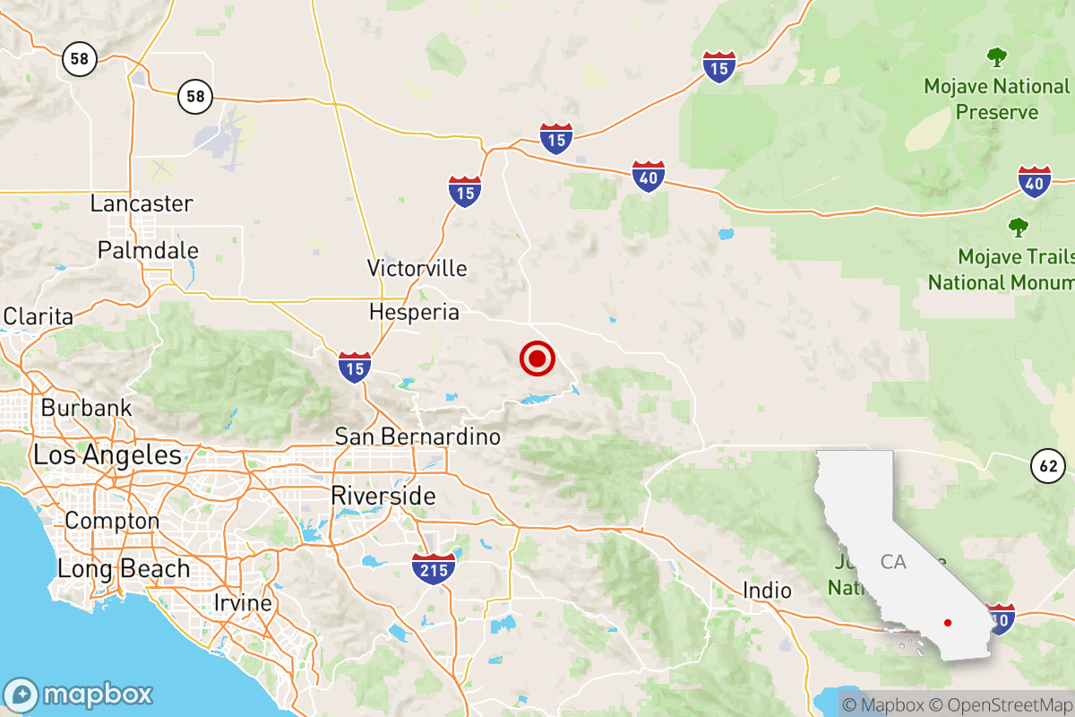A magnitude 3.5 earthquake struck early Saturday six miles from Big Bear City, Calif.