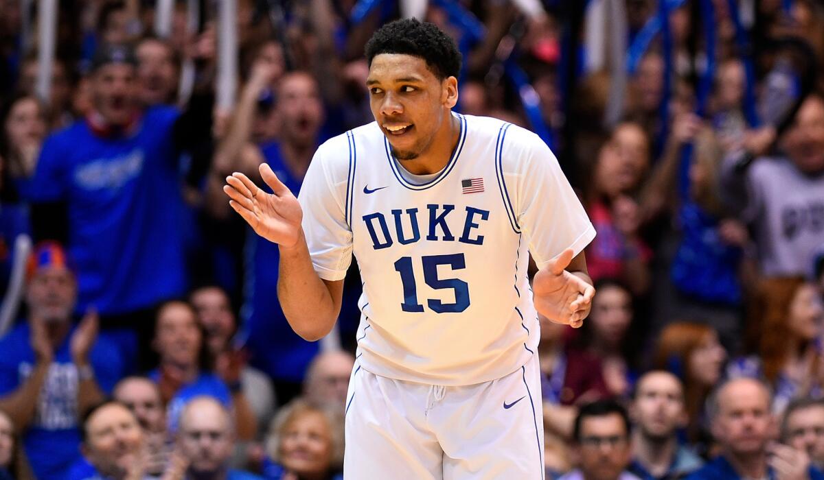 Whichever team drafts Duke center Jahlil Okafor is likely to be applauded by its fans.