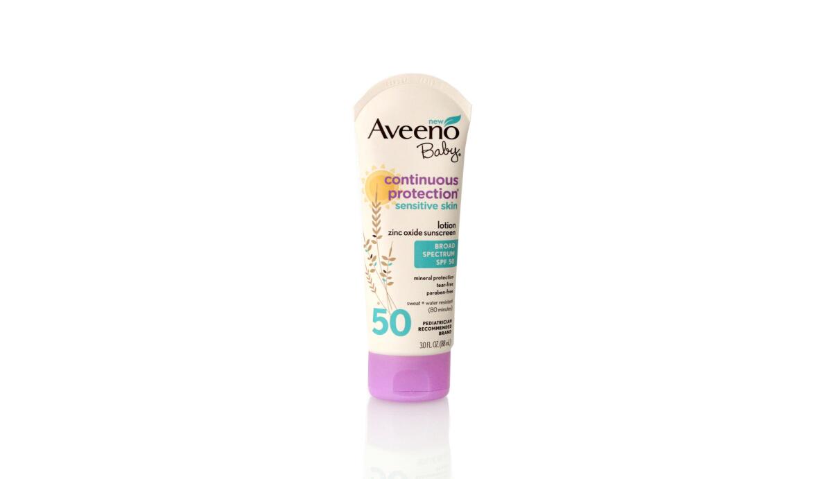Aveeno Baby sunscreen with spf 50.