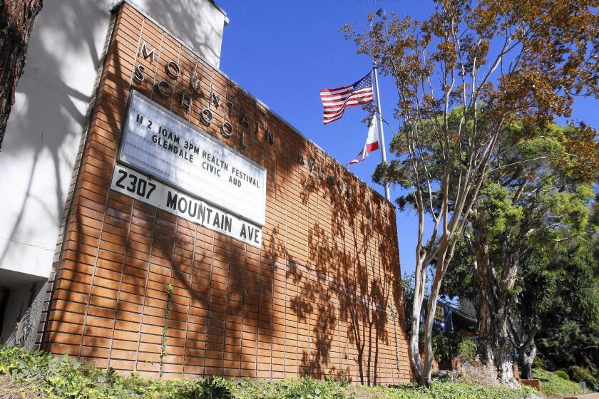 Mountain Avenue School, on Mountain Ave., in La Crescenta on Thursday, Oct. 31, 2013.