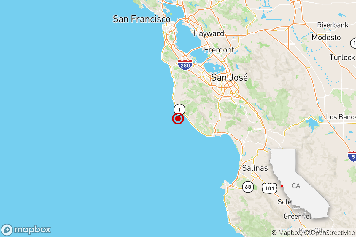 A magnitude 3.2 earthquake was reported at 9 a.m. Thursday near Santa Cruz.