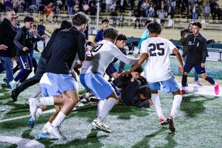 Bedlam erupted after Birmingham's 2-0 City Division I soccer win ove El Camino Real, with players having to be separated.