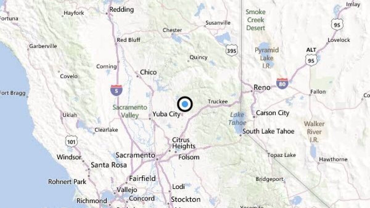 Map Of Nevada City Ca Earthquake: 3.0 quake strikes near Nevada City, California 