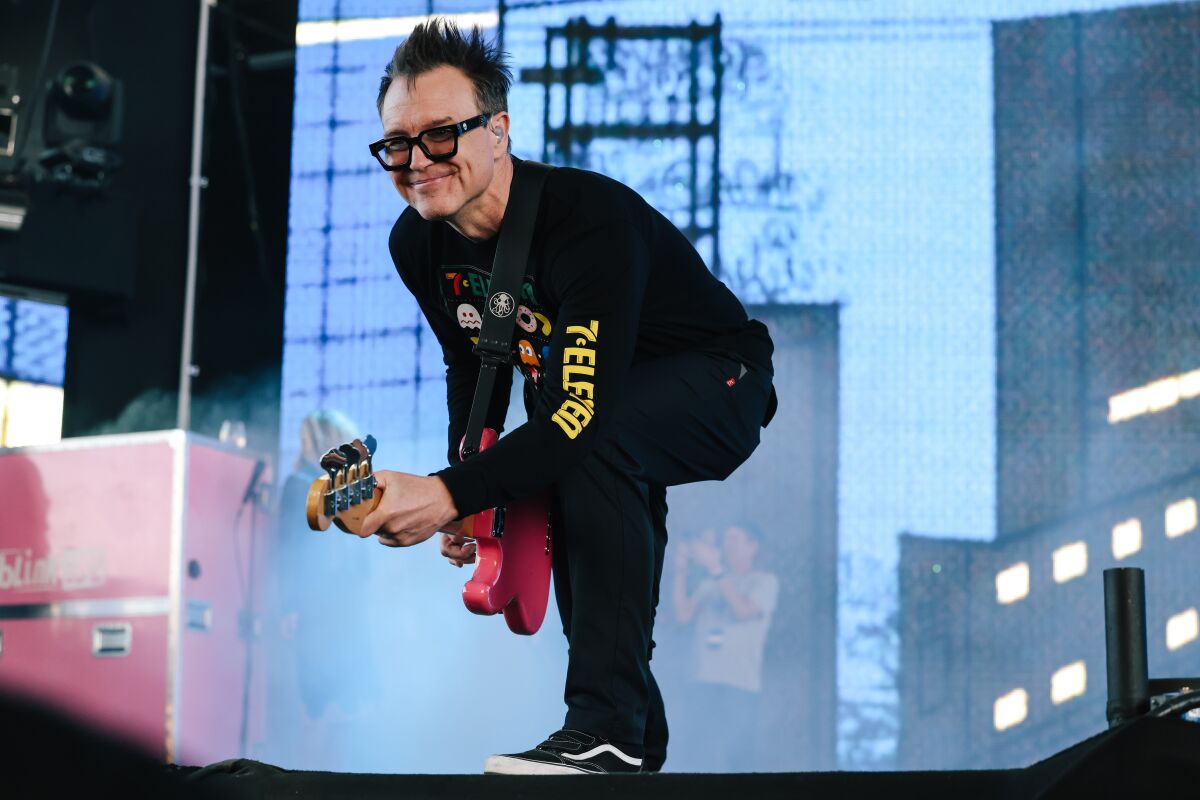 Blink-182 performing at Coachella in April.