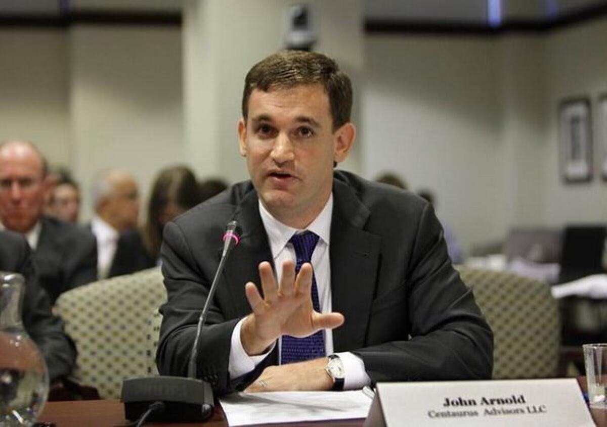 Mo' money for me, less for public pensions: Energy trader and pension "reformer" John Arnold.