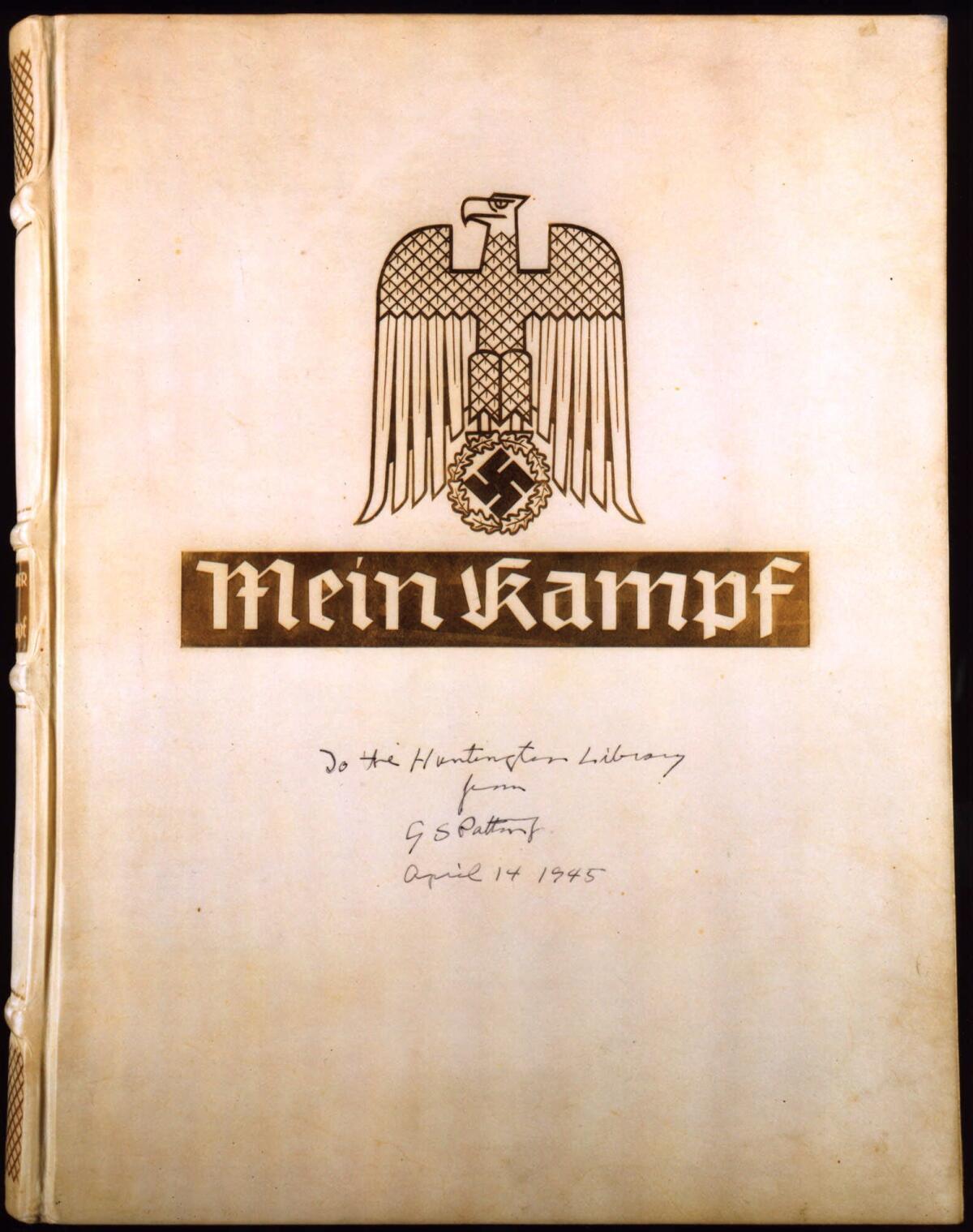 Adolf Hitler's "Mein Kampf" has become an e-book bestseller. Gen. George Patton donated this copy to the Huntington Library in 1945.