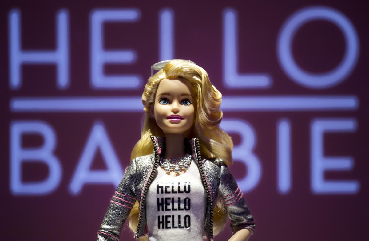 An interactive Hello Barbie doll is seen in February 2015. 