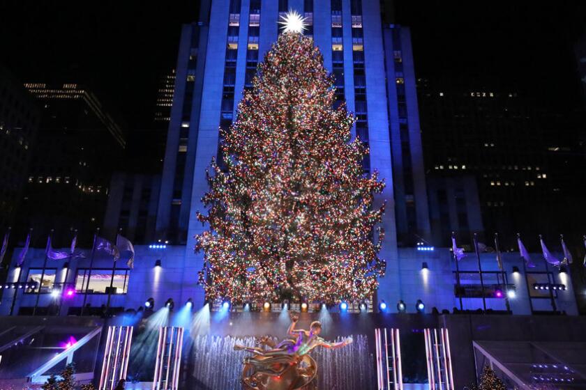 Christmas in Rockefeller Center -- NBC TV Special, CHRISTMAS IN ROCKEFELLER CENTER -- 2020 -- Pictured: Rockefeller Center Christmas tree -- (Photo by: Heidi Gutman/NBC) "Christmas in Rockefeller Center" on NBC.