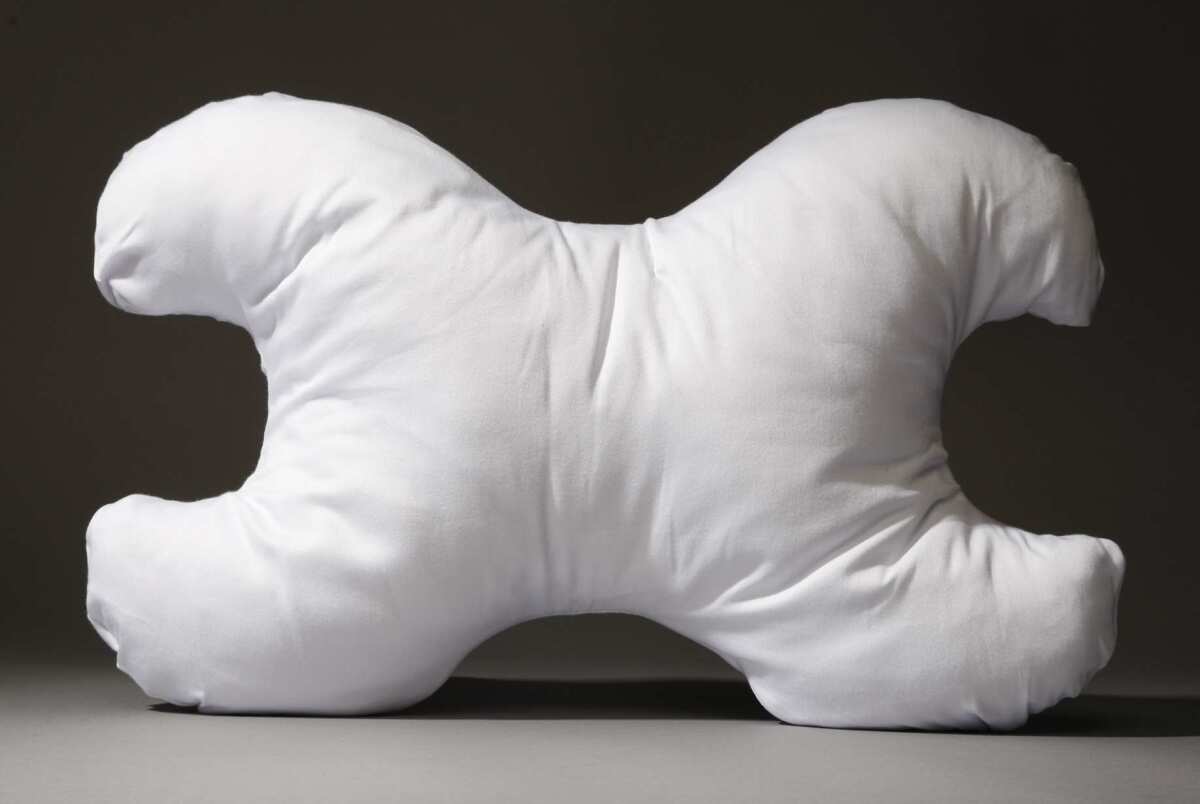 This pillow is said to help side-sleepers reduce the chance of facial wrinkles.