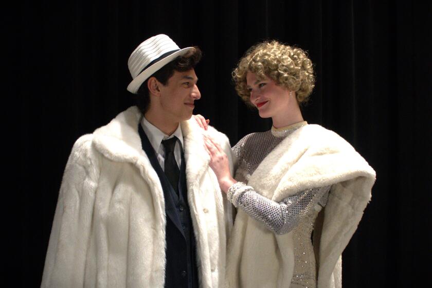 Landon Mariano as Don Lockwood, and Macaila Dorney as as Lina Lamont, star in the HBAPA production of "Singin' in the Rain."