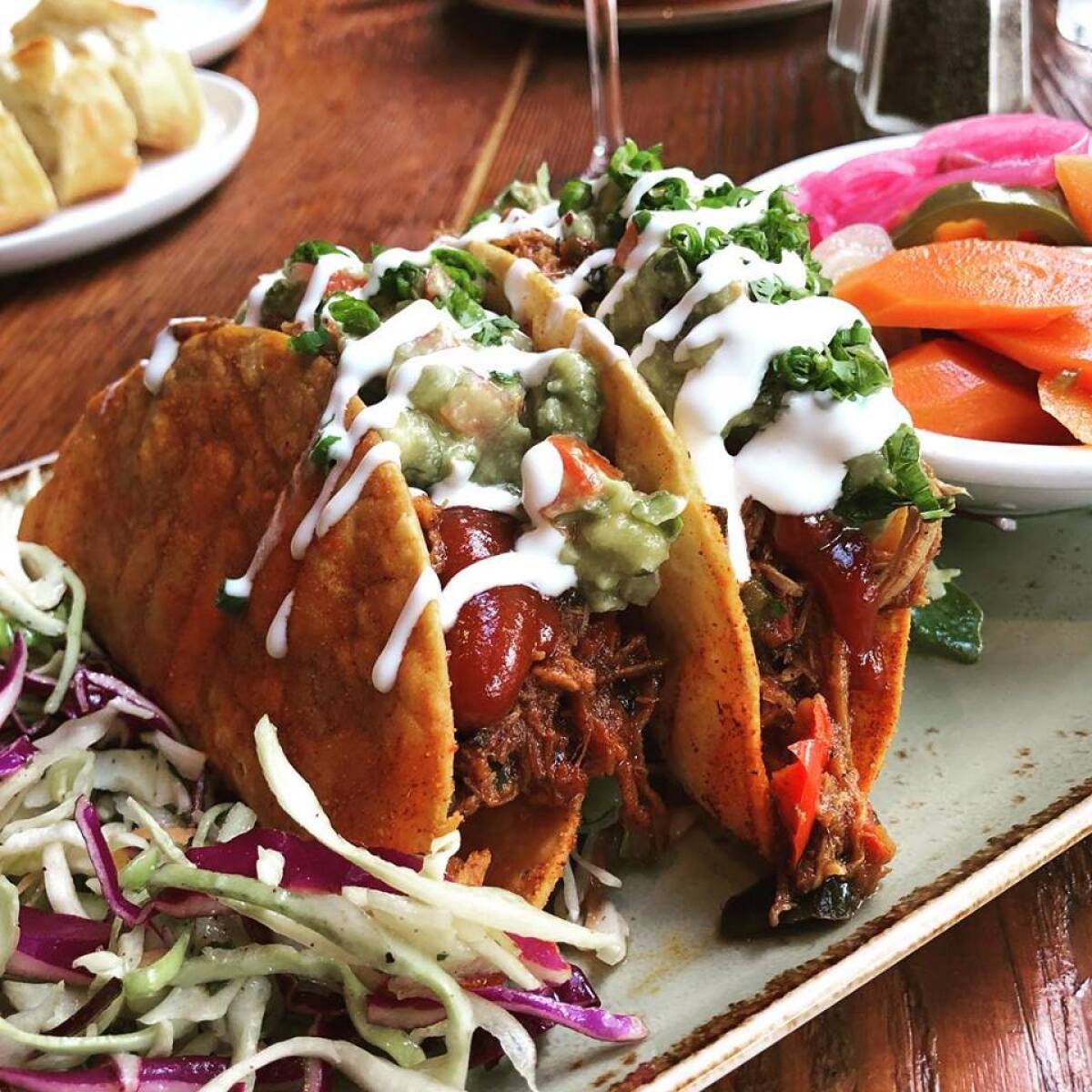 Bankers Hill Bar + Restaurant's BBQ Pulled Pork Tacos