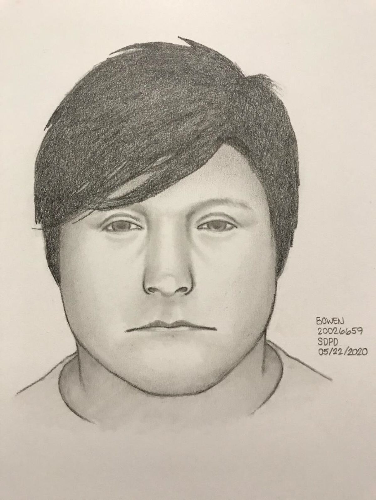Police released this composite sketch of the man wanted for allegedly sexually assaulting a 55-year-old woman last week in the Midway District.