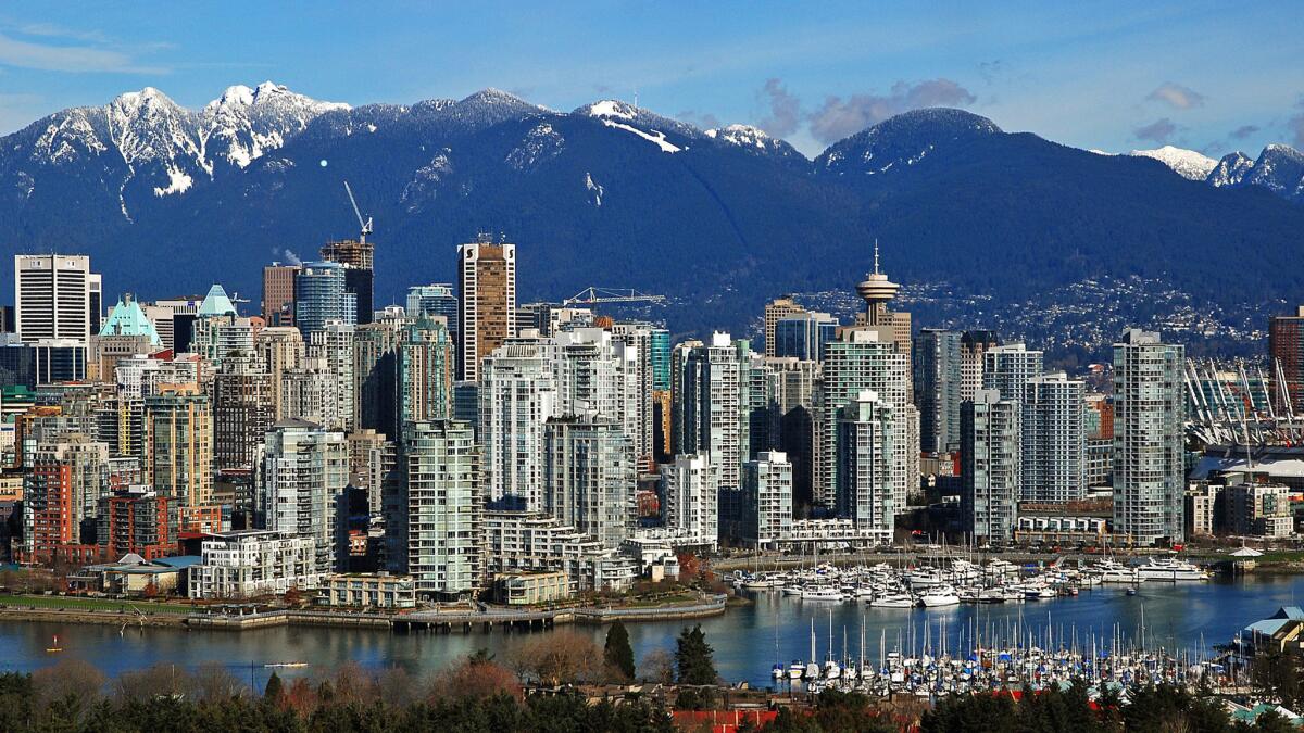 Vancouver, Canada, is the gateway to winter ski resorts. Air Canada and WestJet are offering a $201 round-trip fare from LAX.