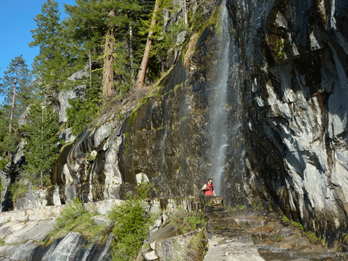 Waterfall on John Muir Trail