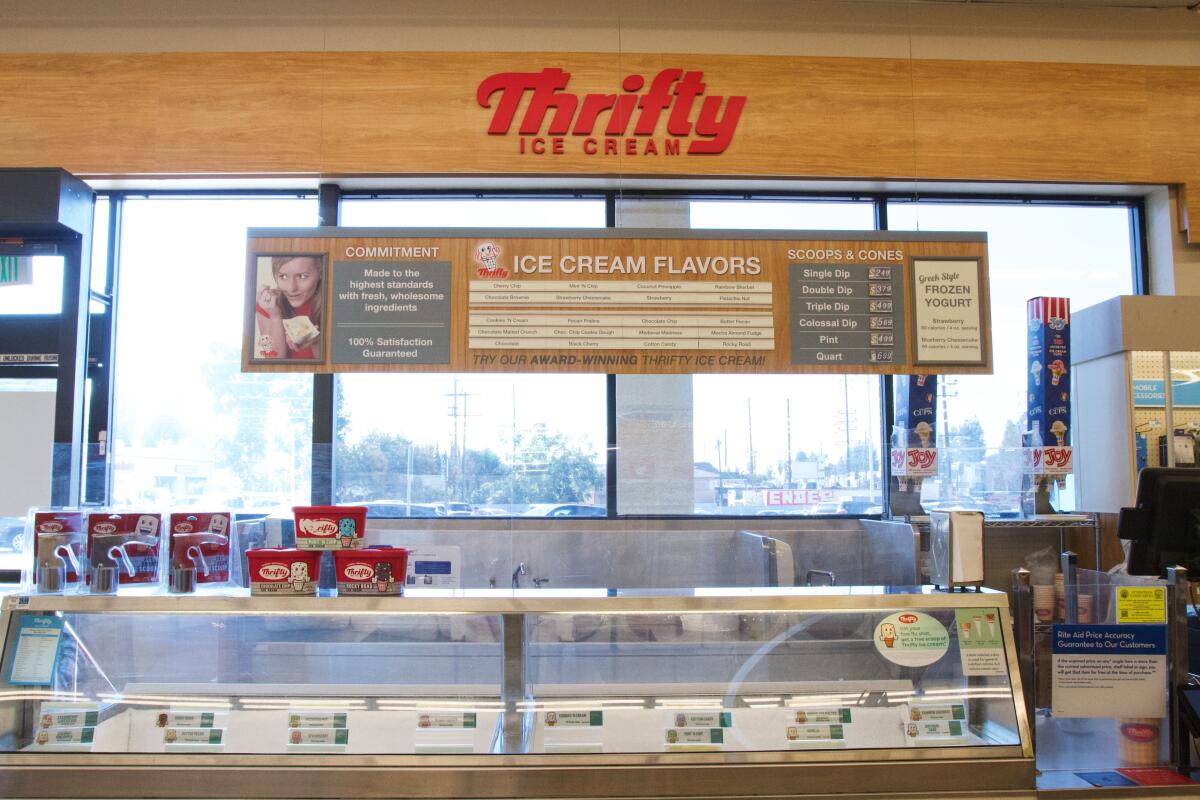 The Thrifty Ice Cream counter within Rite Aid's Glassell Park location