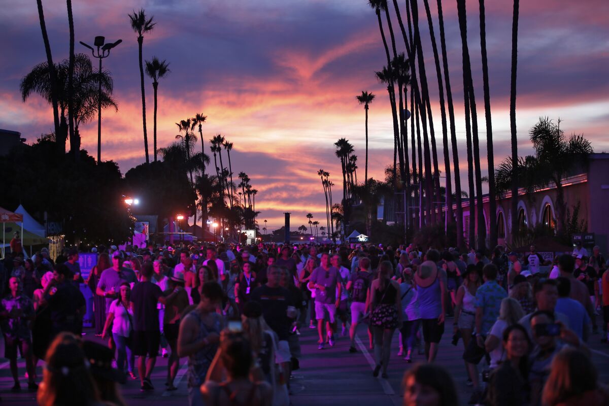 After five years in Del Mar, the sun is also setting on that location. The festival is moving to Petco Park next year as part of a multi-year new partnership with the San Diego Padres.