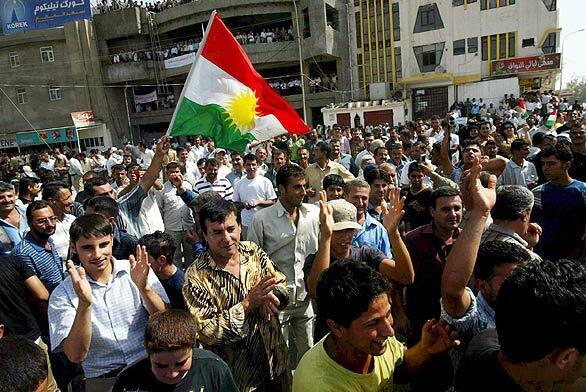 Kirkuk, Suicide bombings - Kurdish demonstrators