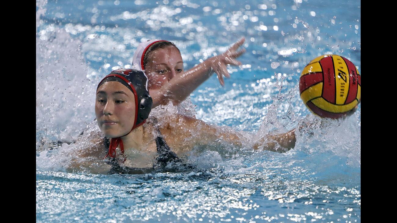 Photo Gallery: Glendale High School girls water polo in Pacific League Tournament semifinal match vs. Burroughs High School