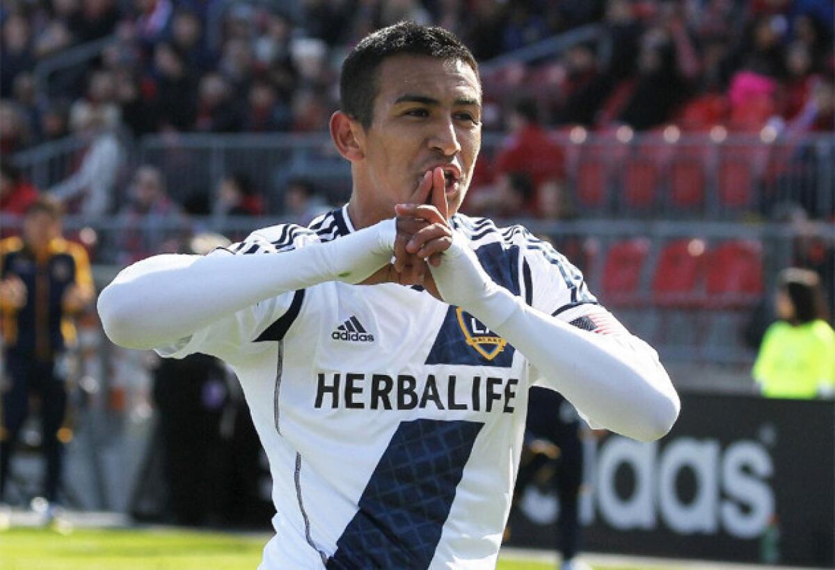 The Galaxy reportedly are one of eight teams that would take part in the tournament. Pictured: Jose Villareal celebrates after scoring a game-tying goal.