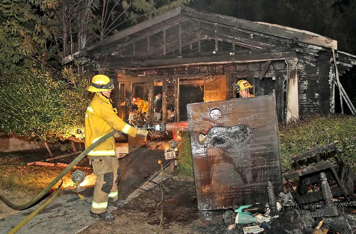 Irmhild Marcaccio, 69, died in this house fire at 910 Evergreen St. Saturday night in Burbank.