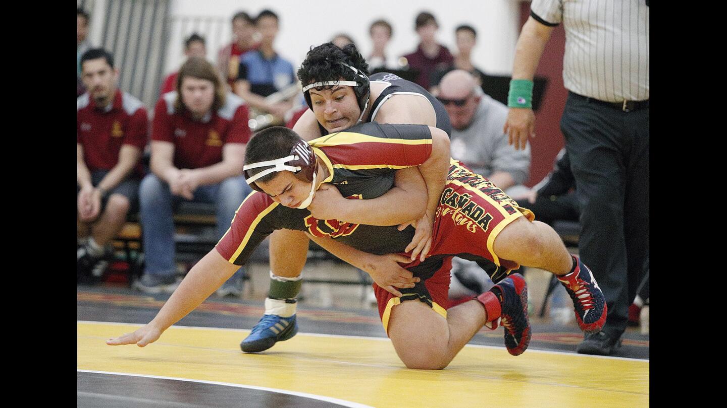 Photo Gallery: La Canada vs. Hoover in rival Rio Hondo League wrestling