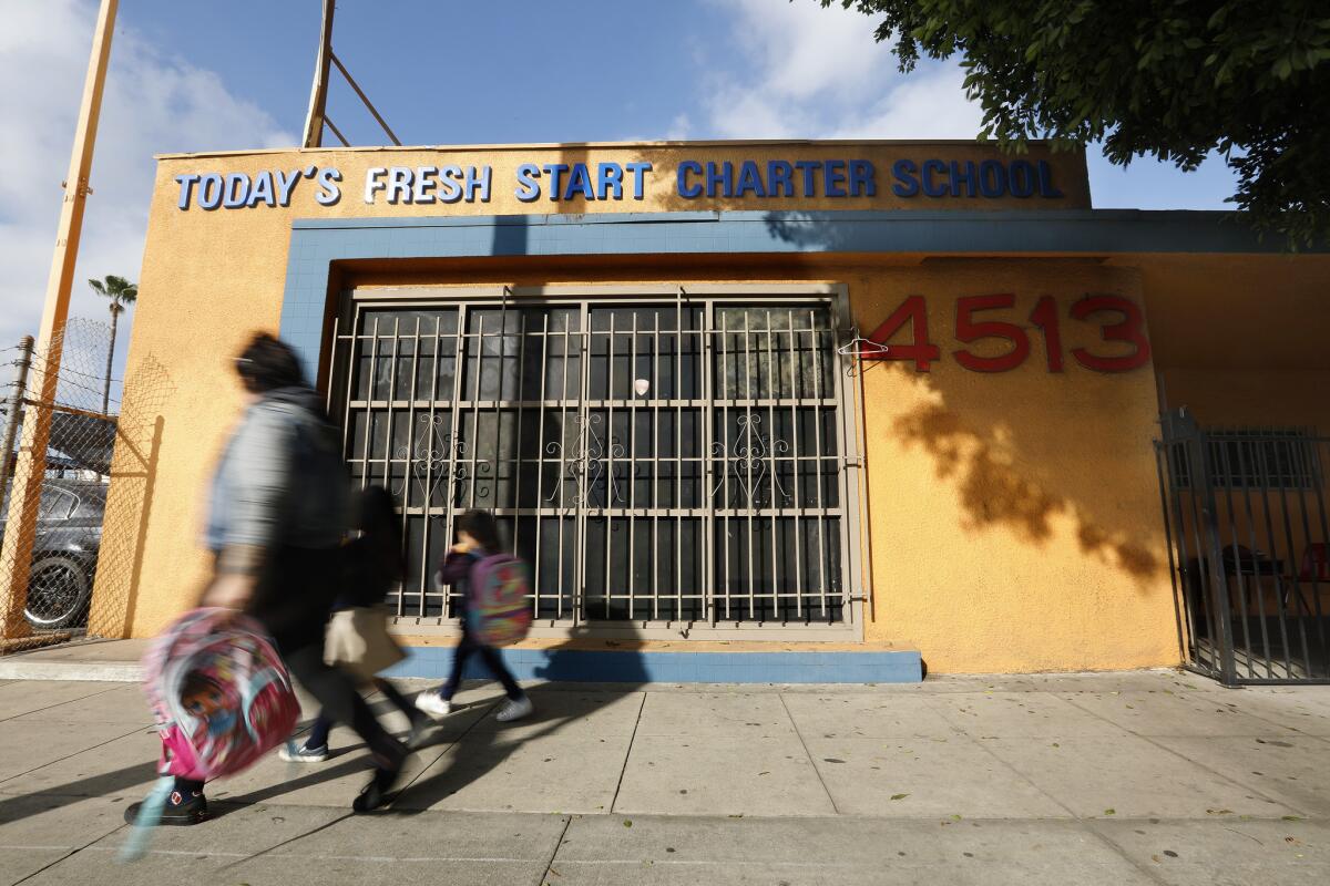 One of three Today's Fresh Start charter school campuses, this one located in Compton. (Mel Melcon / Los Angeles Times)