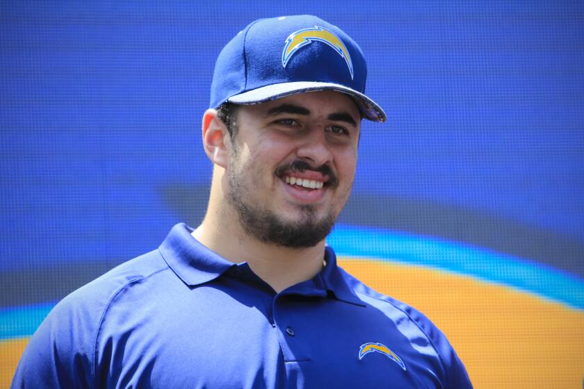 Chargers center Max Tuerk.