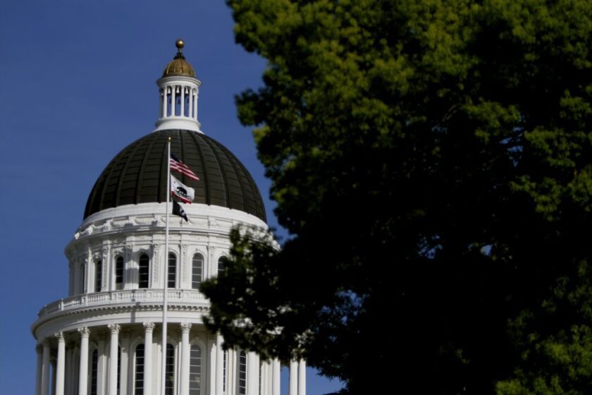 State Sens. Mark DeSaulnier (D-Concord) and Loni Hancock (D-Berkeley) have introduced a bill aimed at closing the CEO-worker wage gap in California. Above, the state Capitol in Sacramento.