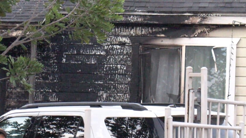 Fire damage to the home of Nathan Fletcher and Lorena Gonzalez.